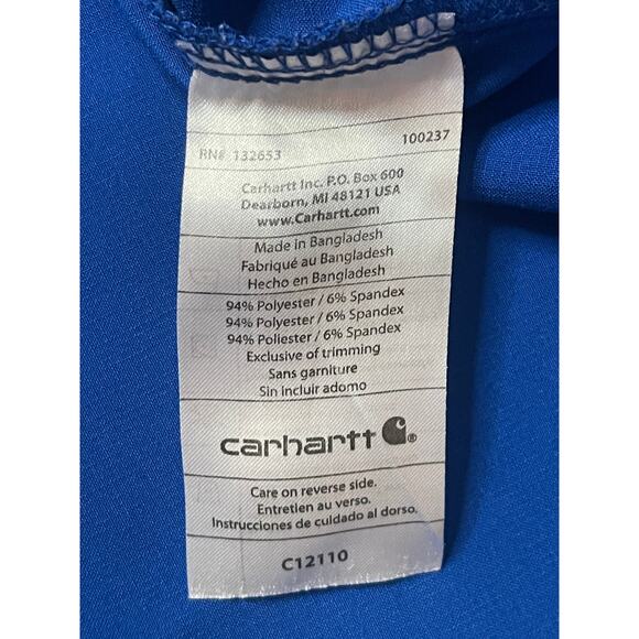 Carhartt Force Royal Blue Scrub Top Nurse Medical - Size Women's Medium - Picture 6 of 8